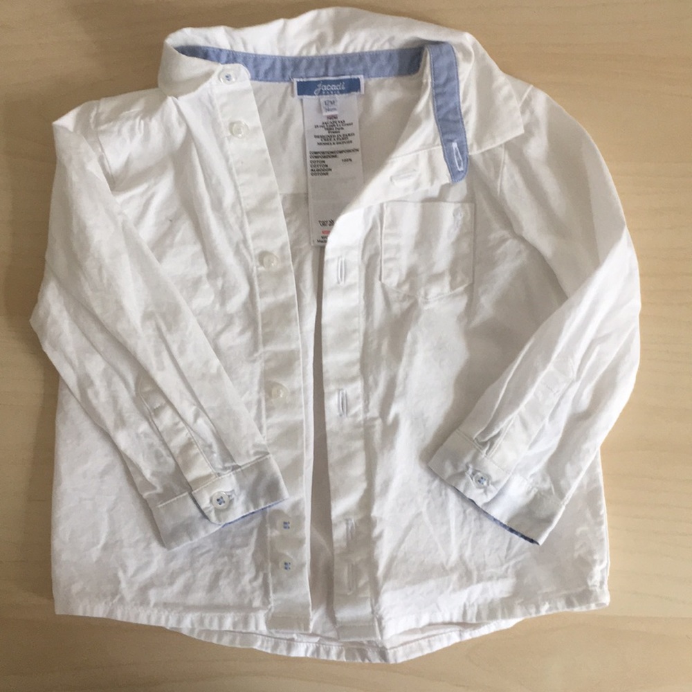 Jacadi White Button Down Shirt